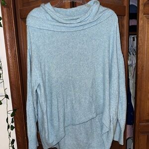 American Eagle Outfitters Light Blue Cowl Neck Sweater